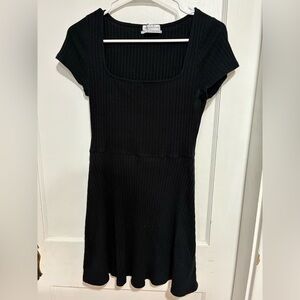Urban Outfitters Black Ribbed Mini Dress Size M